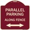 Signmission Parallel Parking Along Fence W/ Bidirectional Arrow Heavy-Gauge Alum Sign, 18" x 18", BU-1818-23508 A-DES-BU-1818-23508 - alternate 1